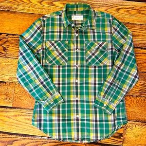 TUCKER+TATE BOYS XL PLAID LIGHTWEIGHT COTTON SHIRT WITH GREAT STITCHING DETAIL